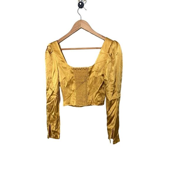 Intermix Gold Vivienne Satin Corset Top‎ - Picture 7 of 8